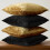 Set di 4 federe in velluto oro e nero, 45x45 cm 4