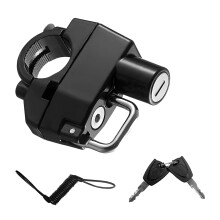 2PCS Motorcycle Helmet Lock AntiTheft Aluminum Alloy Handlebar Mount with Keys for Motorbike Scooter