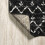 Boho vintage diamond area rug black ivory 3x3 ft 5