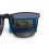 Conjunto de 3 lentes de plástico para óculos de sol com encaixe, modelo retangular e flip-up. 3