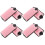 YEAHIBABY Jumbo Sponge Rollers Hair Pink 8Pcs 4