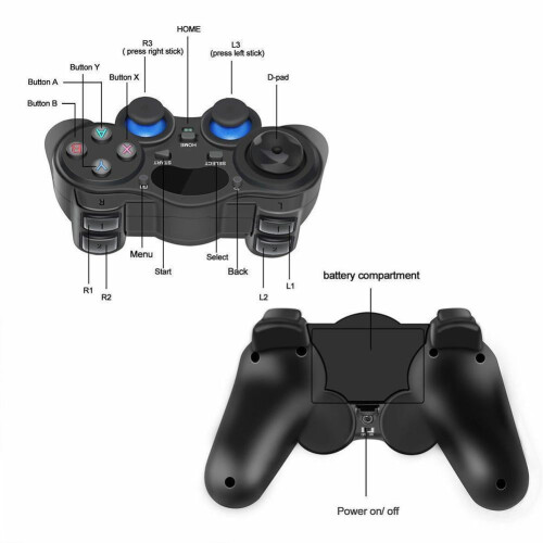 2x Gamepad wireless Bluetooth per smartphone, PC e tablet Android USN H8T0 1