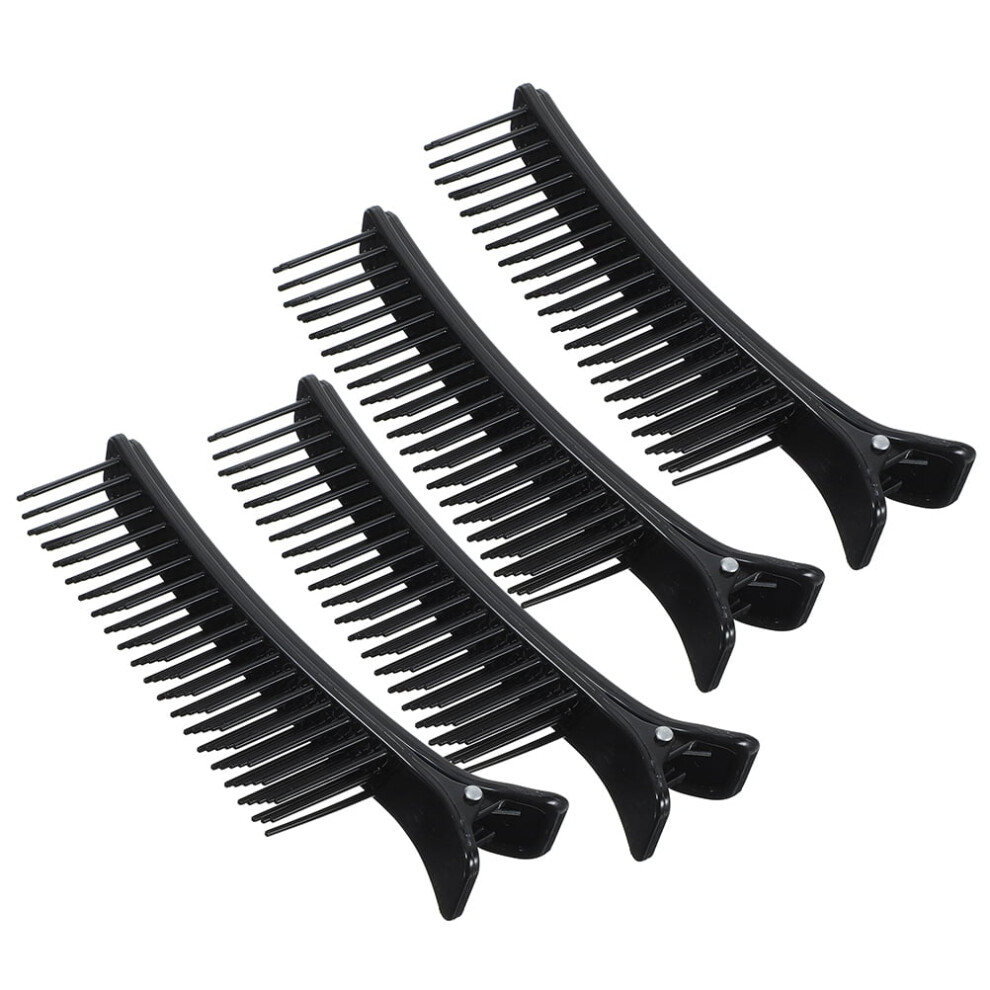 Unisex 4Pcs Grip Clips Hair Sectioning Clips Hair Parting Comb Clips For Salon Hair Cutting Coloring