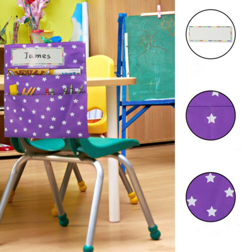 Poche de rangement pour dossier de chaise - Polyester, multipoches, 1 pièce 2
