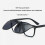 Conjunto de 3 lentes de plástico para óculos de sol com encaixe, modelo retangular e flip-up. 2
