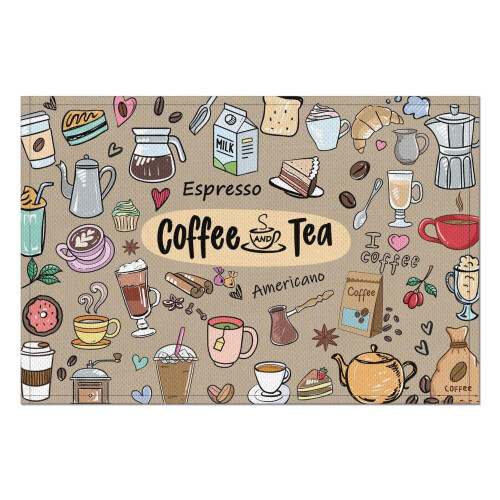 Σουπλά Coffee Farmhouse Tea 12x18 ίντσες Σετ 4 τεμαχίων 2