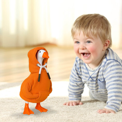 Magnetic Goose Statue Key Holder 7 inch Orange 2