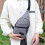 Crossbody borsttas, grijs, lichtgewicht, mini schoudertas 7