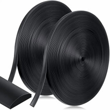 Vinil preto com encaixe para tela plana, 0,29 pol x 0,092 pol, 150 pés