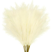 50 stuks roze kunstpampasgras, 55 cm kort kunstgras met pompons voor vaasvulling, huis- en bruiloftsdecoratie in boho-stijl.