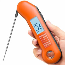 Digitales Fleischthermometer, 0,5 Sek. Messzeit, 0,5 F, NIST-zertifiziert, IP67 wasserdicht, hintergrundbeleuchtetes Display, Aktivierung durch