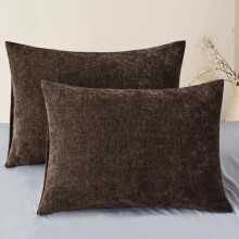 Fodere per cuscini decorativi 20x26 pollici, confezione da 2, in morbida ciniglia, fodere standard per cuscini da divano, letto, soggiorno, casa,