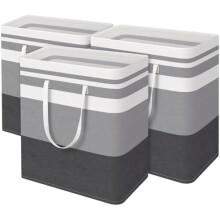 Set van 3 opvouwbare wasmanden, 75 liter per stuk