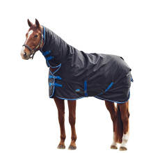 (6' 5", Navy/Charcoal) Weatherbeeta Comfitec Tyro Combo Neck 220g Horse Turnout Rug