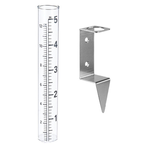 Medidor de chuva externo koolsoo com capacidade de 5 polegadas, em vidro, ideal para decks, jardins e paisagismo. 1