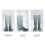 Botas de chuva impermeáveis femininas verdes, cano longo e largo. 7
