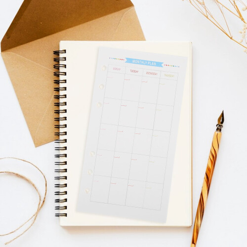 Notebook Refill Grid Paper 40 Sheets 6-Ring Binder 2