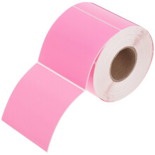 Thermal Label Paper Round Stickers Pink Waterproof