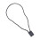 Clothing Tag Rope with Plastic Square Fastener Black 1 Pack 3