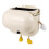Beige Hanging Kitchen Trash Can with Lid26x25x15cm 3