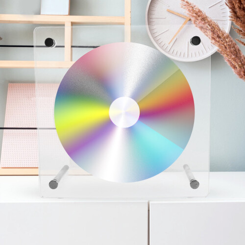 Présentoir de bureau transparent pour CD en acrylique 2