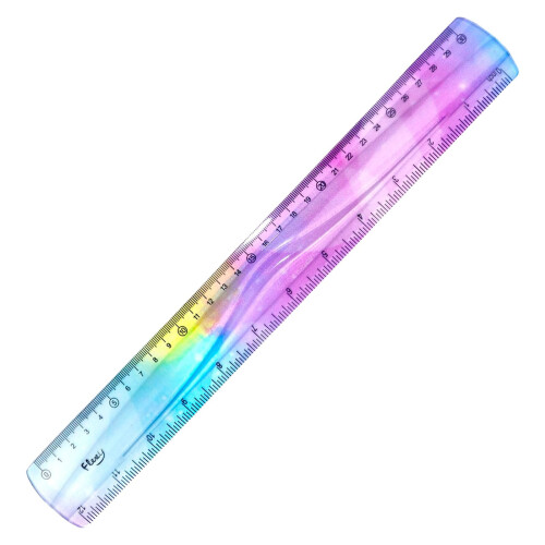 Righello flessibile in plastica da 30 cm, infrangibile e pieghevole 1