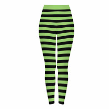 Stribede Halloween yogabukser til kvinder – Bløde leggings i børstet mælkesilke, strækbare og atletiske, S-3XL, flerfarvede