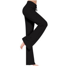 Aoujea Op til 50% rabat Plus Size Yogabukser Kvinder Løse Højtaljede Vide Ben Træningsleggings Afslappede Bukser