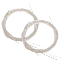 2 set di corde in nylon trasparente per chitarra classica, bianche, facili da sostituire.