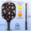 Σετ κουπιών Pickleball με ρακέτες από fiberglass σε floral σχέδια, 2 μπάλες και τσάντα – 3