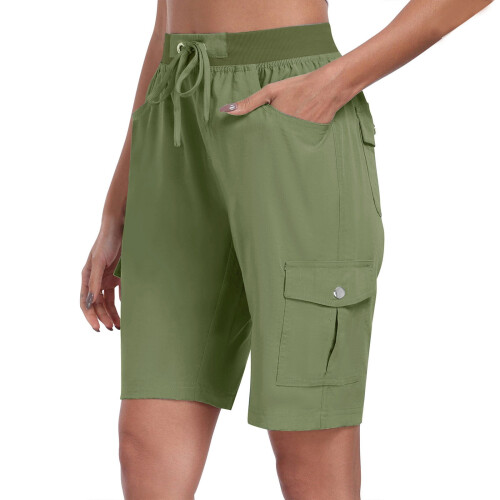 Γυναικεία σορτς Plus Size με τσέπες, χαλαρά, casual, κομψά, ελαφριά, γυναικεία, φαρδιά, cargo 2