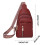 Τσάντα Crossbody, αδιάβροχη δερμάτινη τσάντα Sling για γυναίκες, τσάντα Crossbody με 2