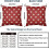 Μαξιλαροθήκες Red & Blue Star 16x16 ίντσες, από μείγμα λινού, σετ 4