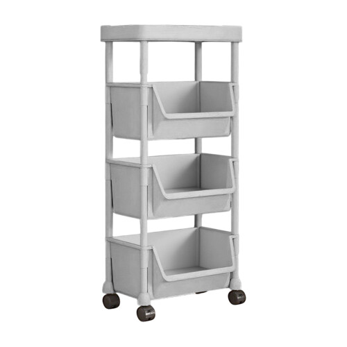 Étagère de rangement mobile à roulettes à 3 niveaux 1