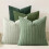 Fodere per cuscini in velluto a coste verde salvia, 40x40 cm, set da 4 1