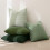 Fodere per cuscini in velluto a coste verde salvia, 40x40 cm, set da 4 5