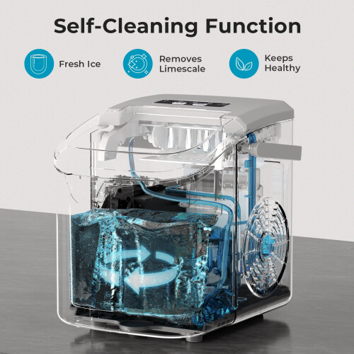 Countertop Ice Maker Grey 26 lbs per 24 Hours 1