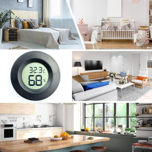 Ψηφιακό θερμόμετρο και υγρόμετρο LCD με διακόπτη Φαρενάιτ/Κελσίου για 1