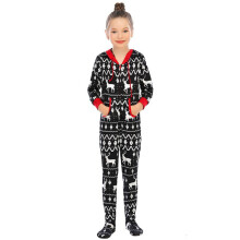 BULLPIANO One-Piece Pajamas Jumpsuit Christmas Pajamas Footed Sets Matching Family Parent-child PJ's Long Sleeve Homewear Sleepwear Loungewear
