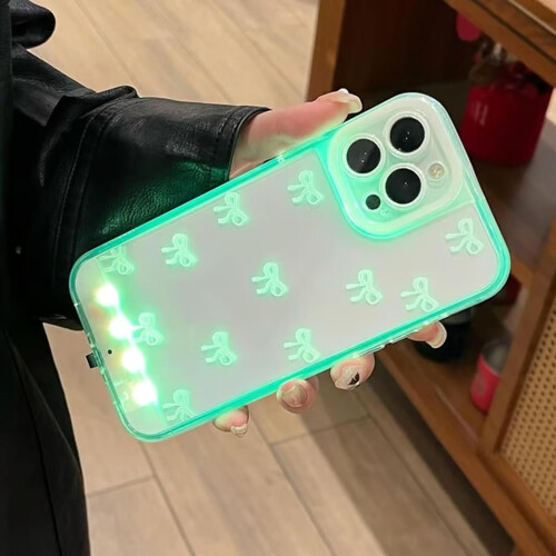 Capa de celular com laço de LED para iPhone 11–17 Pro Max 1