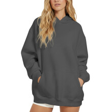 Sweats à capuche pour femmes, sweats à capuche oversize à col rond et manches longues, hauts décontractés, pulls légers, vestes d'automne et