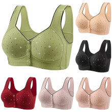Reggiseni da donna, reggiseno senza ferretto stampato taglie forti, sottile, comodo, traspirante, bralette a copertura totale