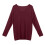 Winterstrickpullover für Damen 2025, einfarbig, lockerer V-Ausschnitt-Pullover, einreihiger Pullover, Strickjacke, Mantel, burgunderrot 6