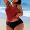 Σετ Tankini Kukoosong για γυναίκες σε μεγάλα μεγέθη – Ψηλόμεσο κάτω μέρος, αφαιρούμενη 2