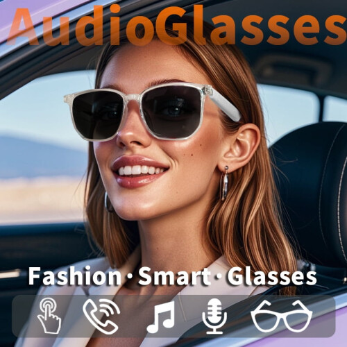 Ochelari inteligenți cu căști wireless și căști UV400 1