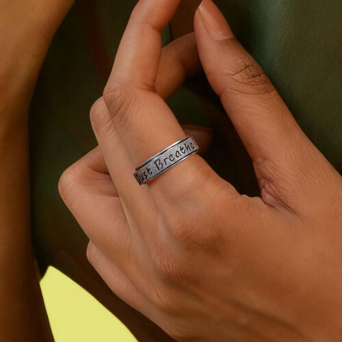 Fidget Spinner Ring Rustfrit Stål 6mm Størrelse 6–10 2