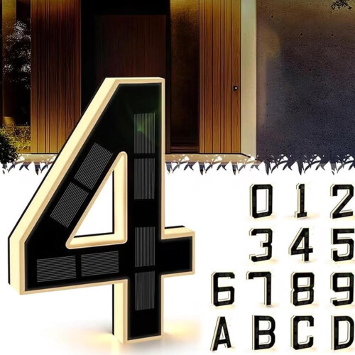 Numéros de maison extérieurs rétroéclairés de 5 cm (2 pouces) étanches 1