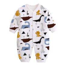Bedruckter Baby-Strampler (0-12 Monate) mit Druckknopfverschluss, langen Ärmeln, Unisex