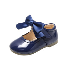 Mocasines de cuero estilo coreano con lazo para bebé niña (0-7 años)