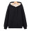 Felpa con cappuccio da donna spessa, foderata, calda, in velluto, con scollo a V e maniche lunghe, ideale per l'autunno e l'inverno. Top e camicetta 2